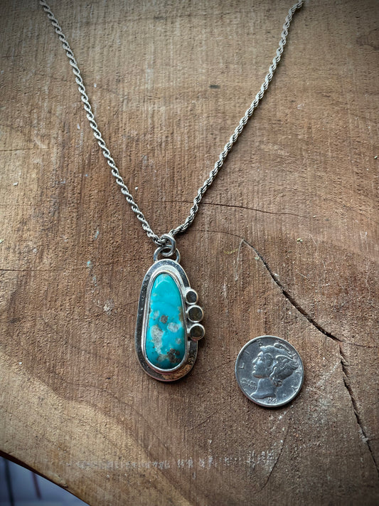 Sonoran Turquoise & Silver Pendant