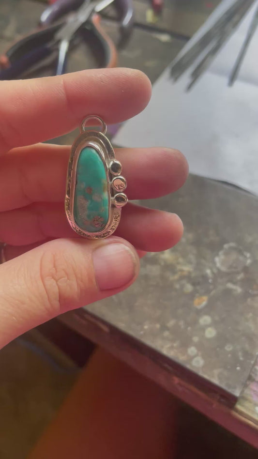 Sonoran Turquoise & Silver Pendant